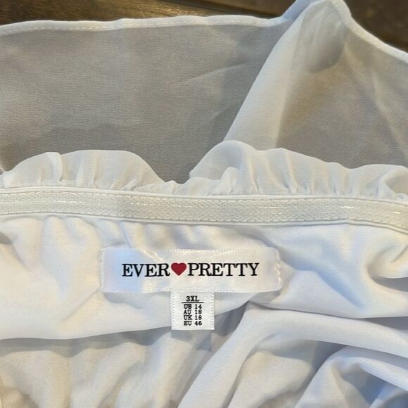 New  Ever Pretty White 2-Ways Convertible Slit Bridal Maxi Dress - Picture 10 of 14